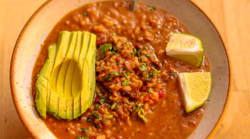 Jamaican Jerk Chicken Soup with Avocado