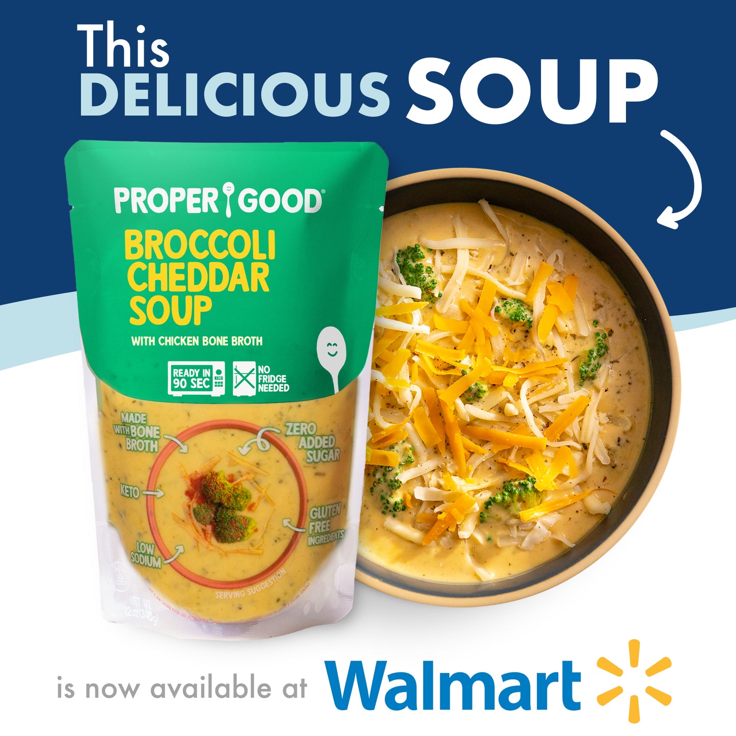 Broccoli Cheddar Soup now available in Walmart - Eat Proper Good