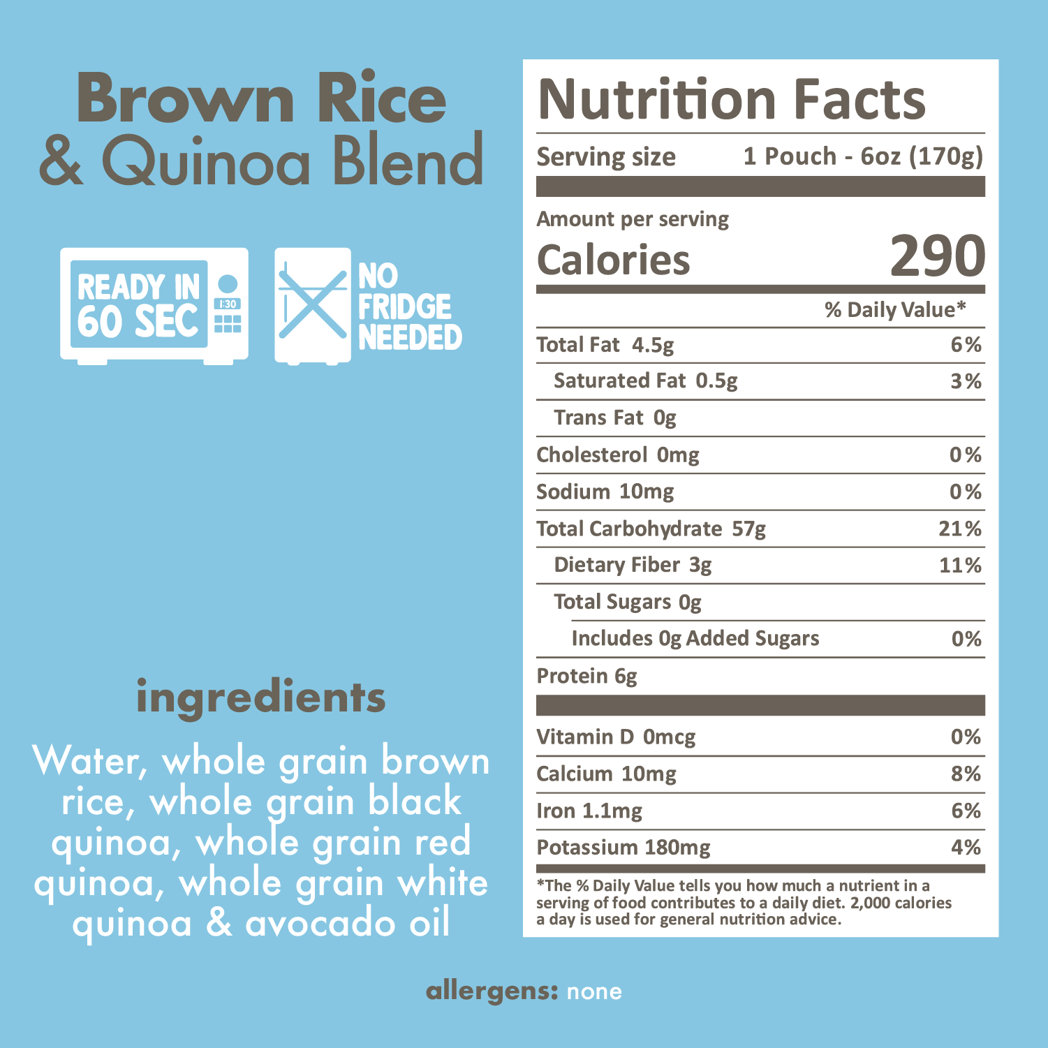 Quinoa & Brown Rice Blend Nutritional Facts - Eat Proper Good