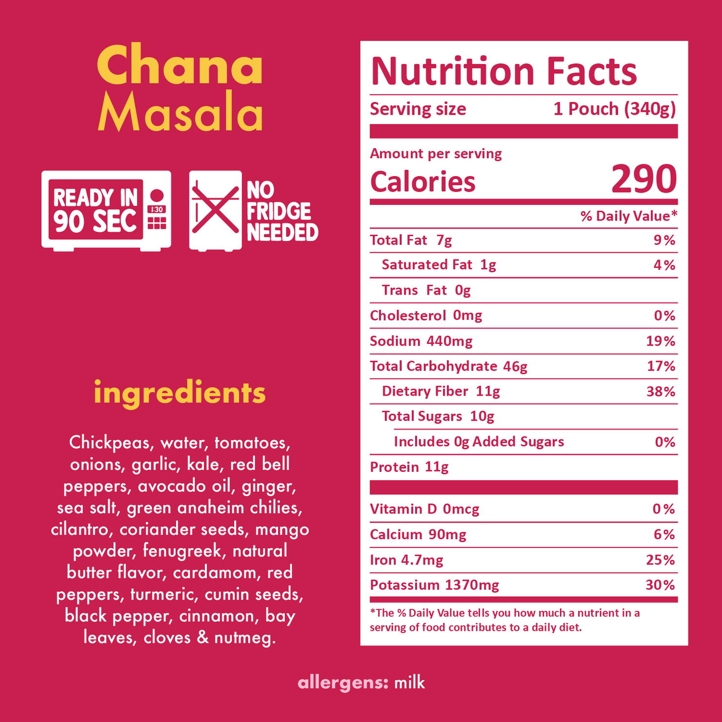 Chana Masala Nutritional Facts - Eat Proper Good