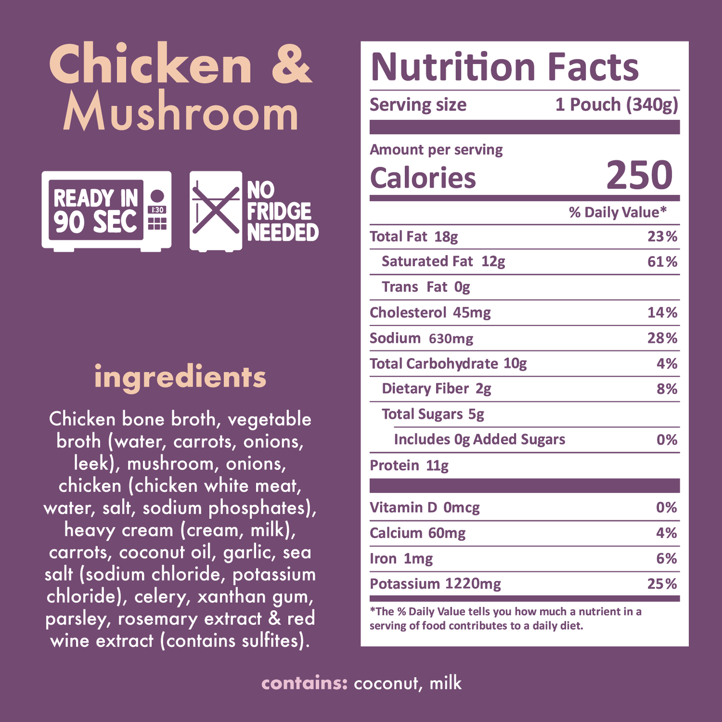 Chicken & Mushroom Soup Nutritional Facts - Eat Proper Good