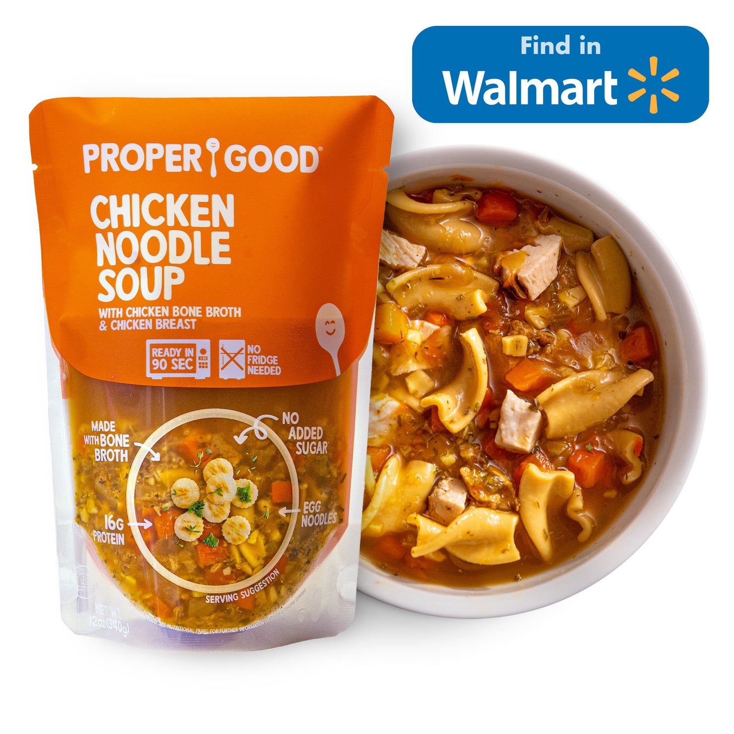Chicken Noodle Soup in Bowl and in Pouch - Find in Walmart -  Eat Proper Good