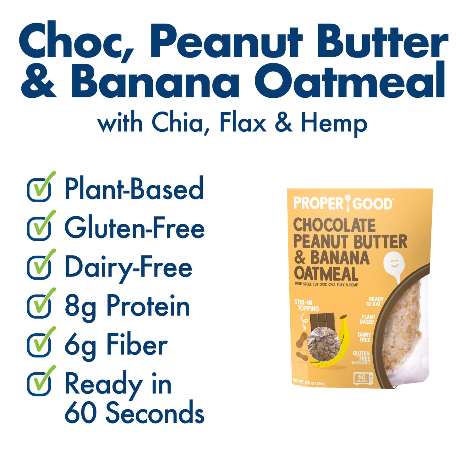 Choc, Peanut Butter & Banana Oatmeal Benefits - Eat Proper Good