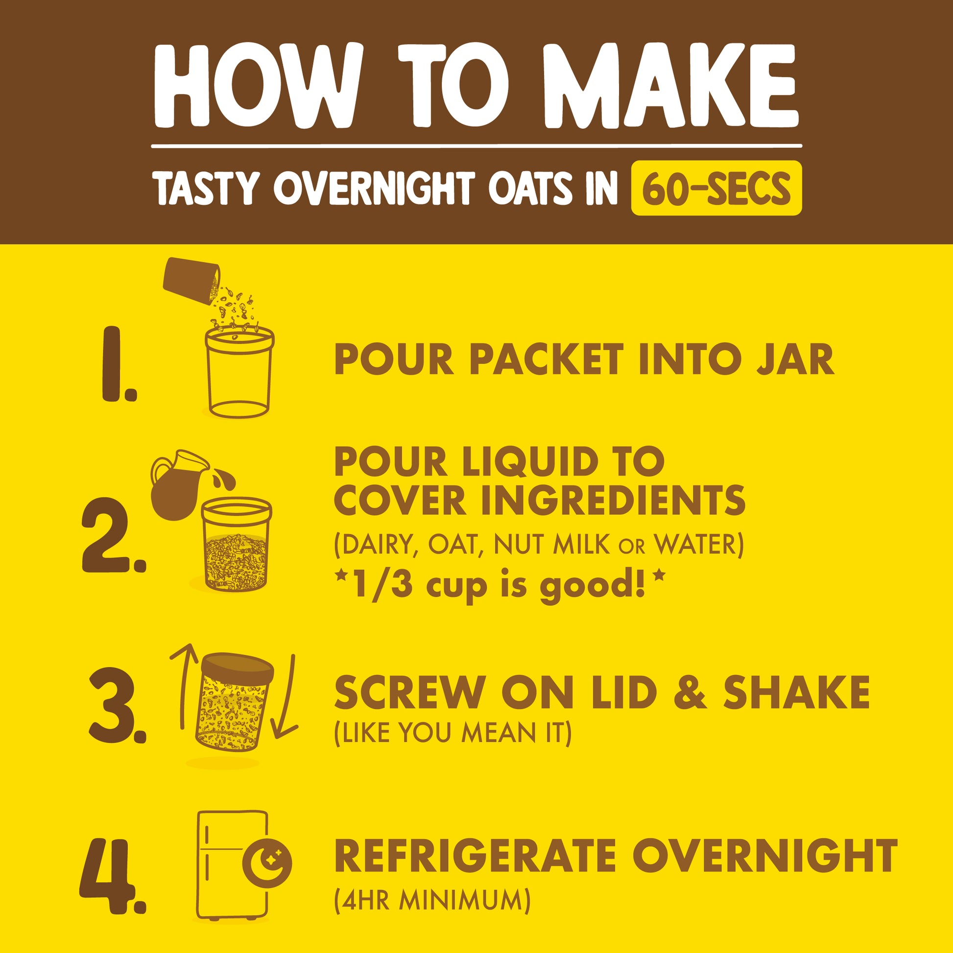 Chocolate, Peanut Butter & Banana Protein Overnight Oats How to Make - Proper Good