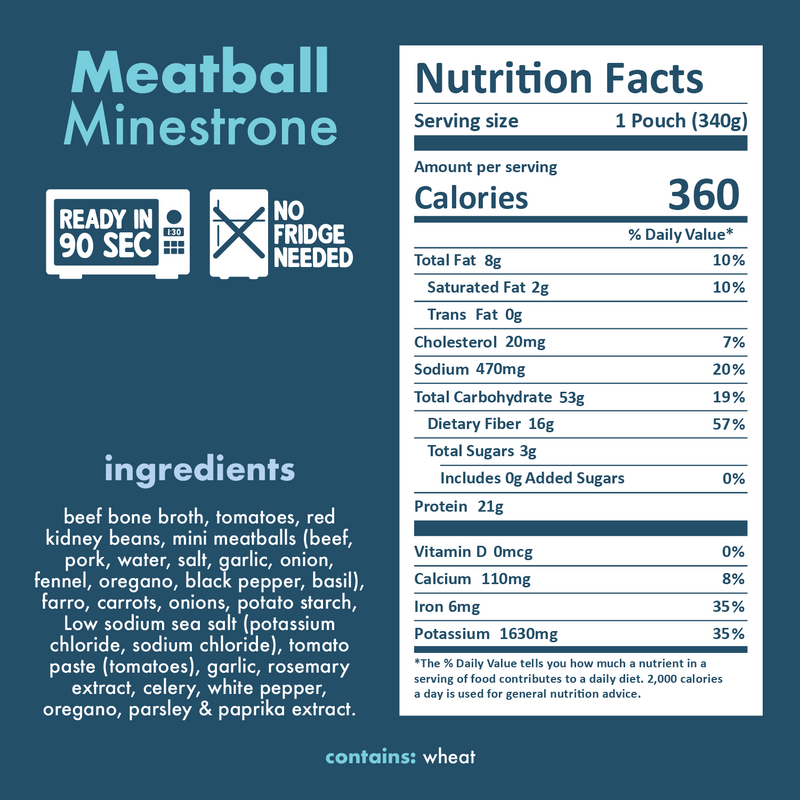 Meatball Minestrone Soup Nutritional Facts - Eat Proper Good