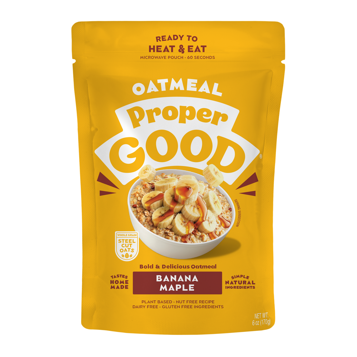 Banana Maple Oatmeal - Eat Proper Good