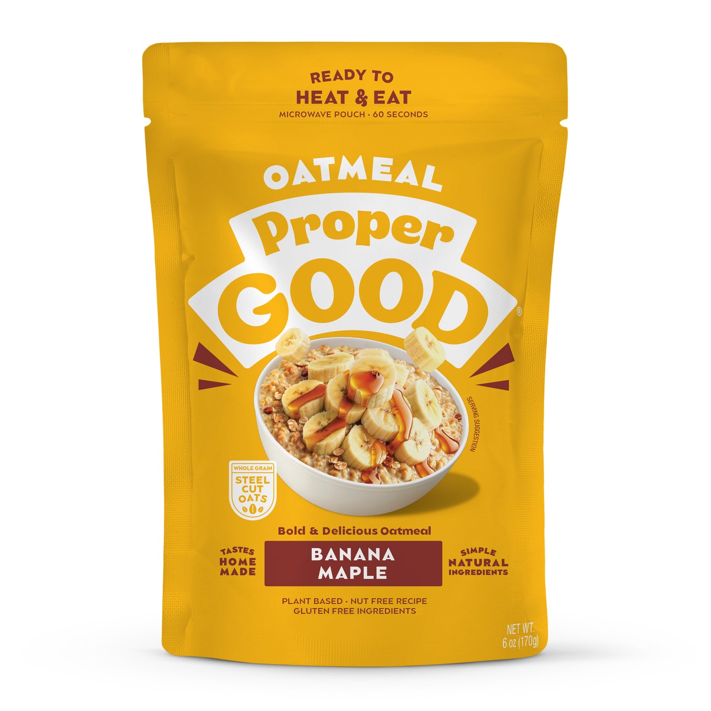 Banana Maple Oatmeal - Eat Proper Good