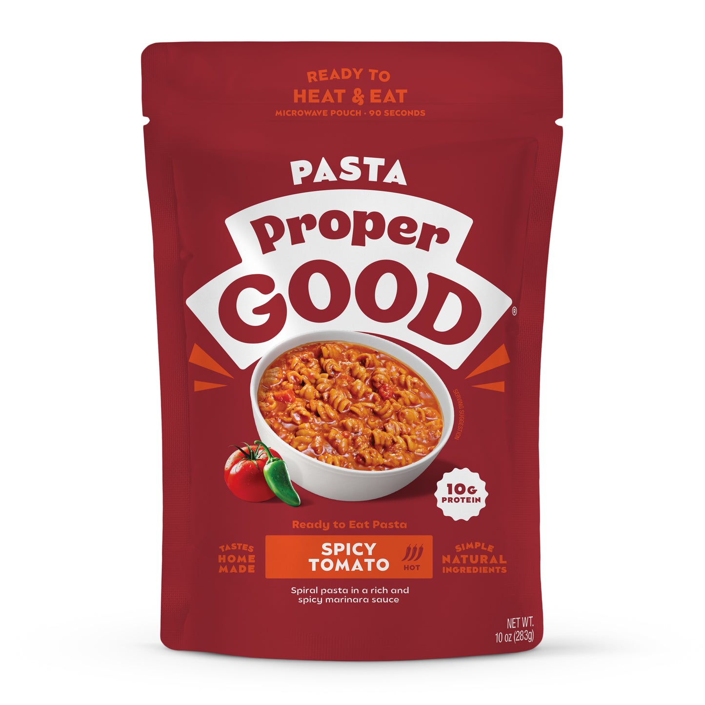 Spicy Tomato Pasta Packaging - Eat Proper Good