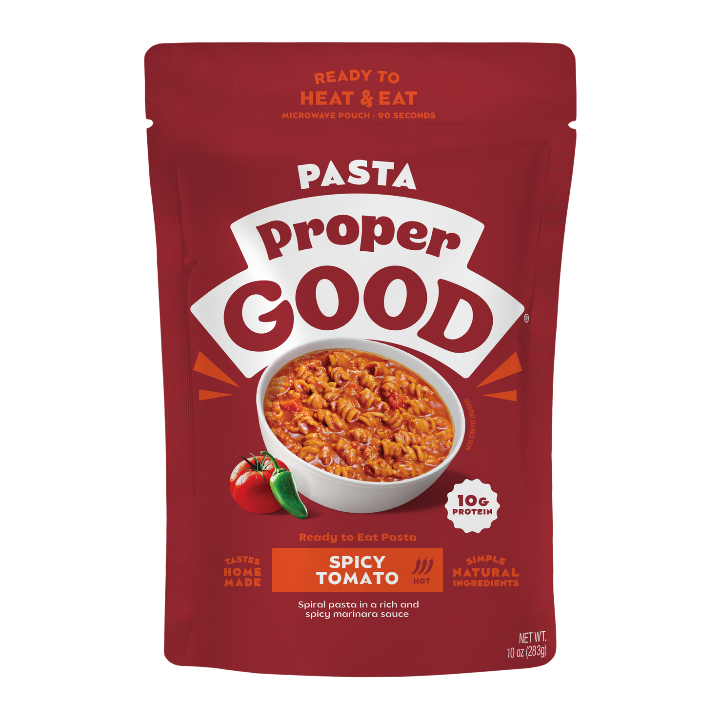 Spicy Tomato Pasta Packaging - Eat Proper Good