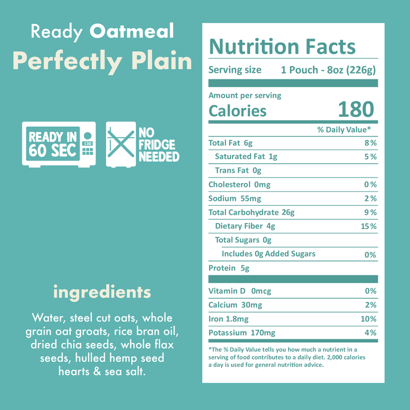 Perfectly Plain Oatmeal Nutritional Facts - Eat Proper Good