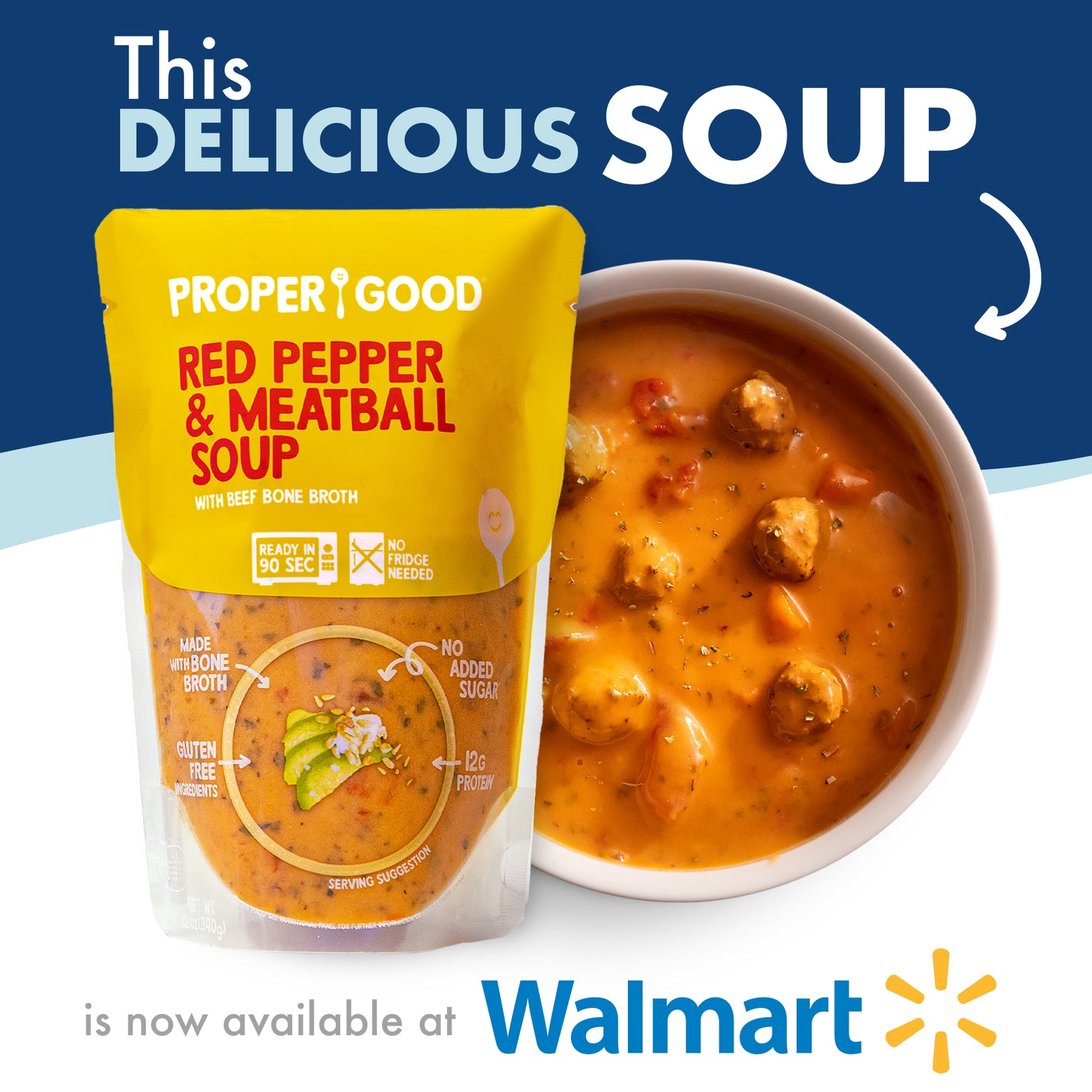 Red Pepper & Meatball Soup available in Walmart - Eat Proper Good