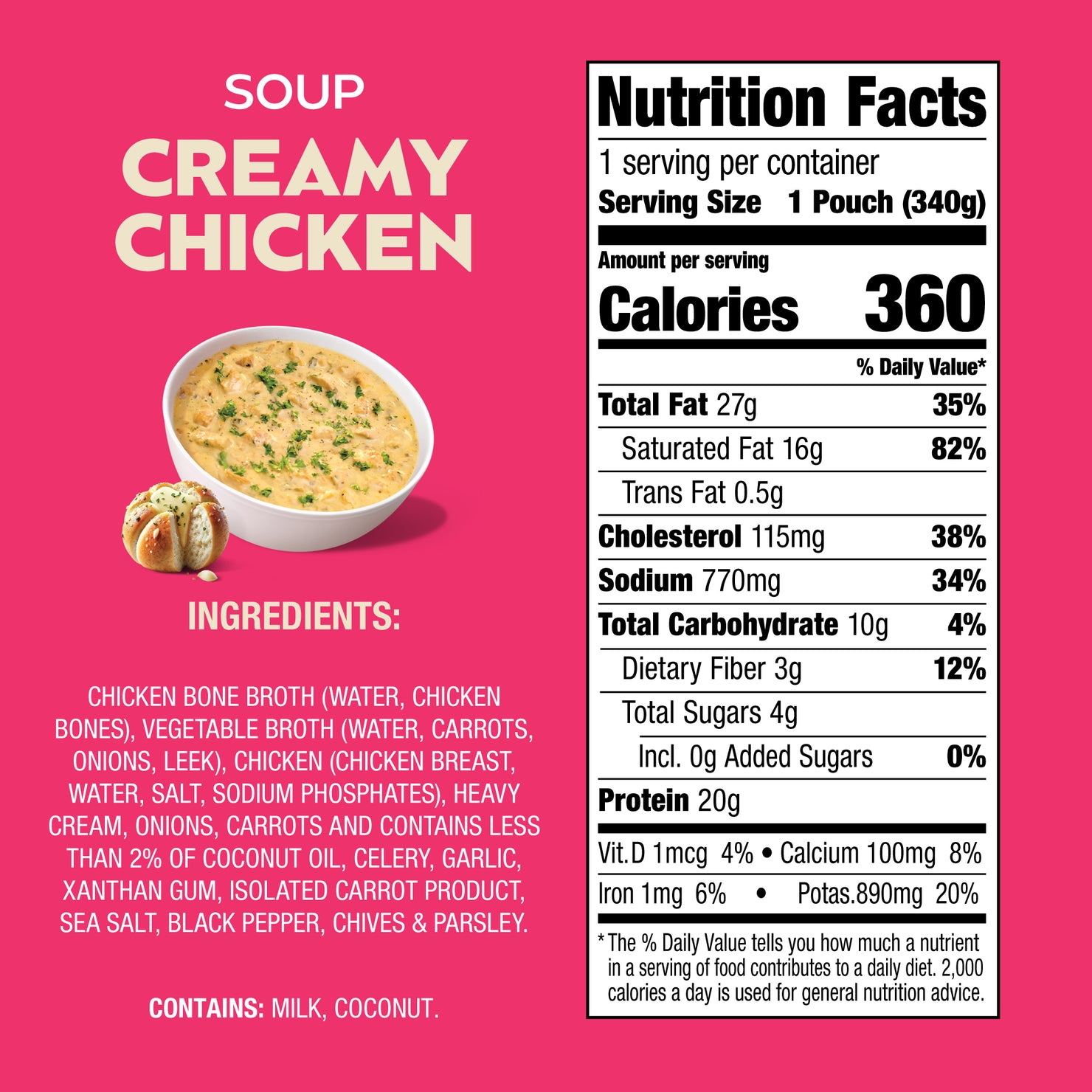 Creamy Chicken Soup Nutritional Information - Eat Proper Good