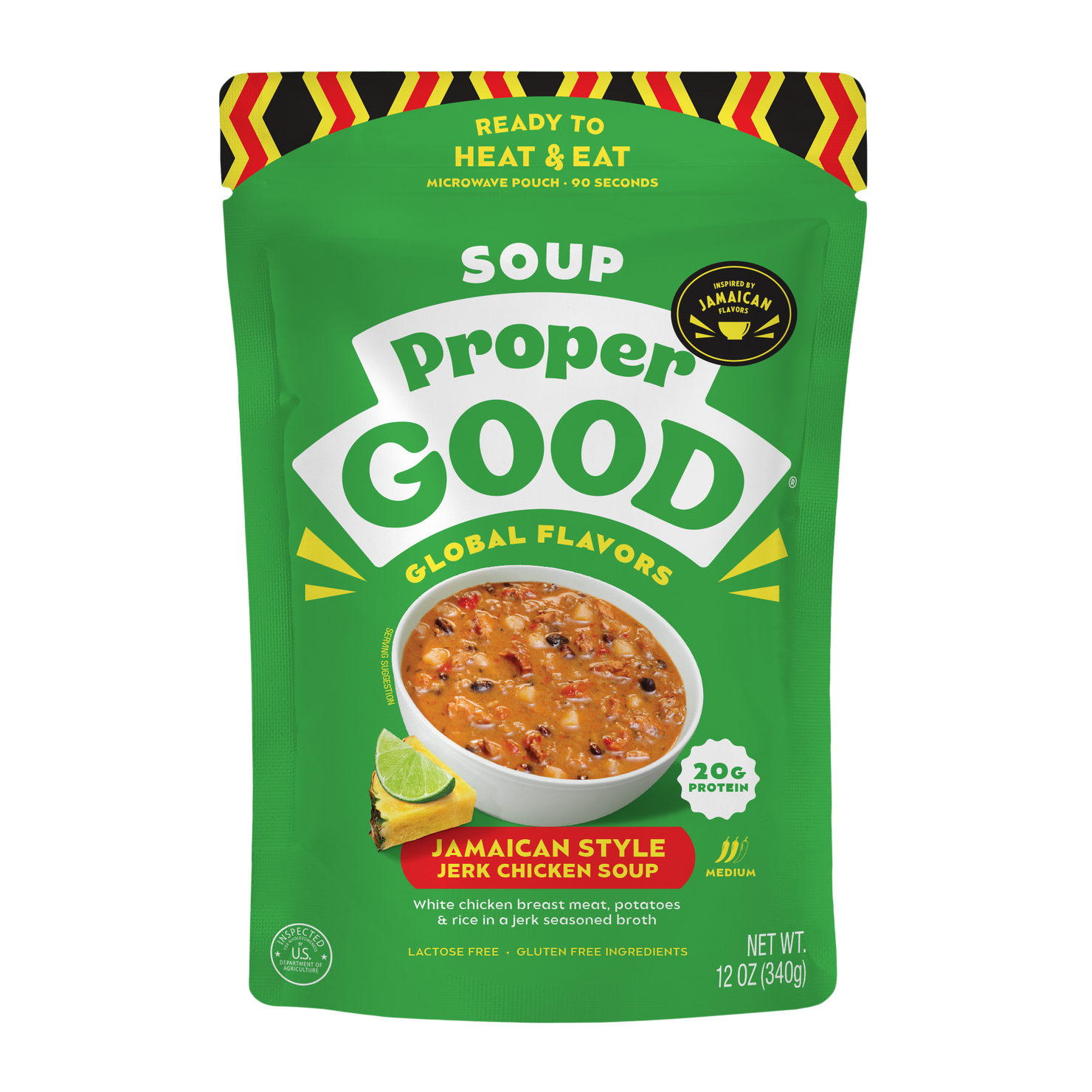 Jamaican Jerk Chicken Soup Packaging - Eat Proper Good