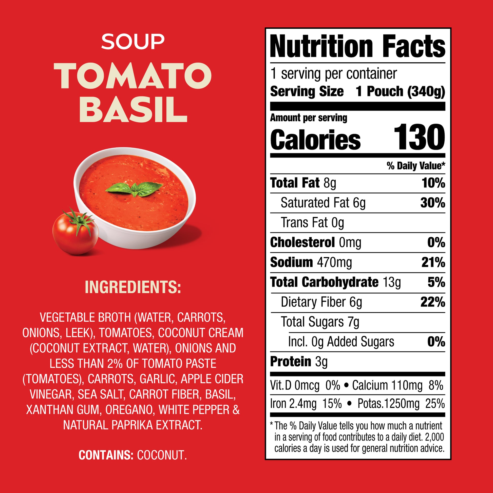 Tomato Basil Soup Nutritional Information - Eat Proper Good