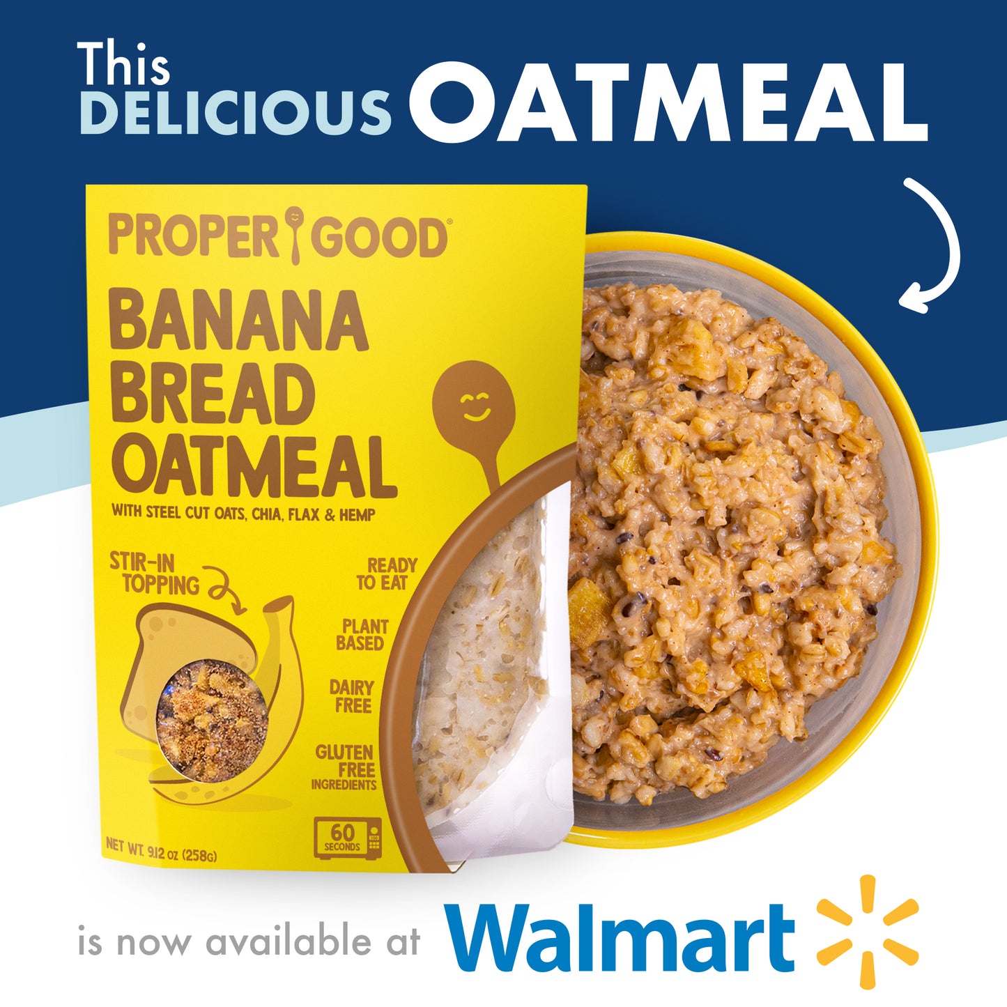 Banana Bread Oatmeal available in Walmart - Eat Proper Good