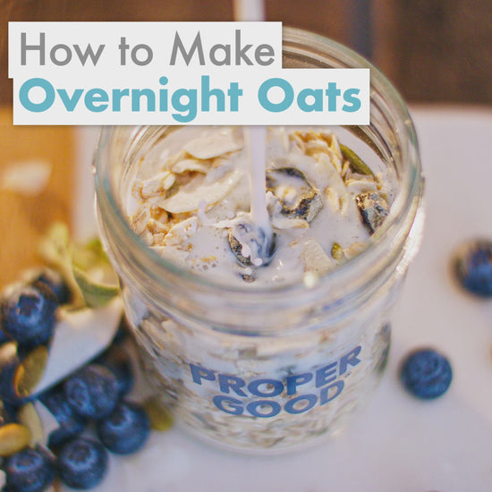 Blueberry Coconut Protein Overnight Oats How to Make Video - Eat Proper Good
