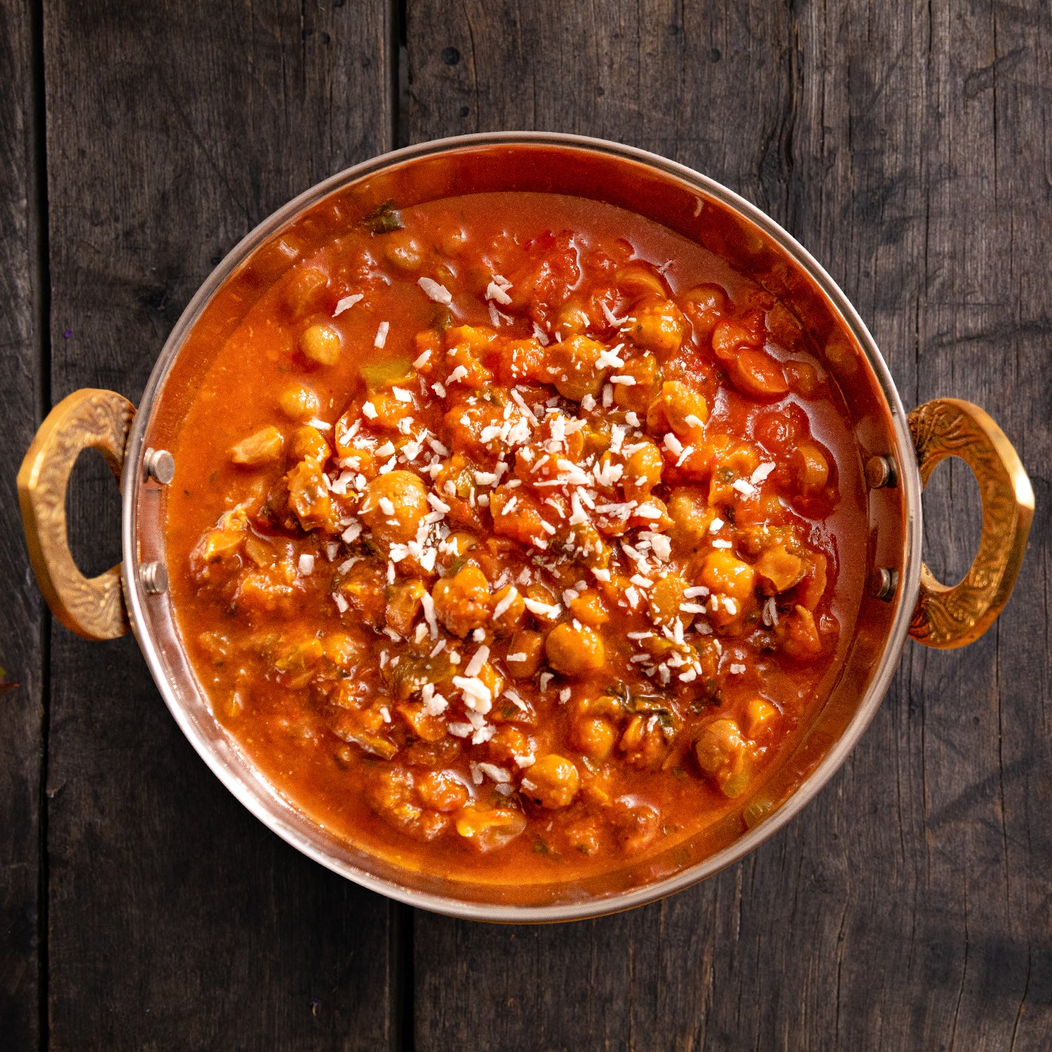 Decorated Chana Masala Curry in Bowl - Eat Proper Good